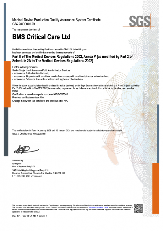 BMS Critical Care